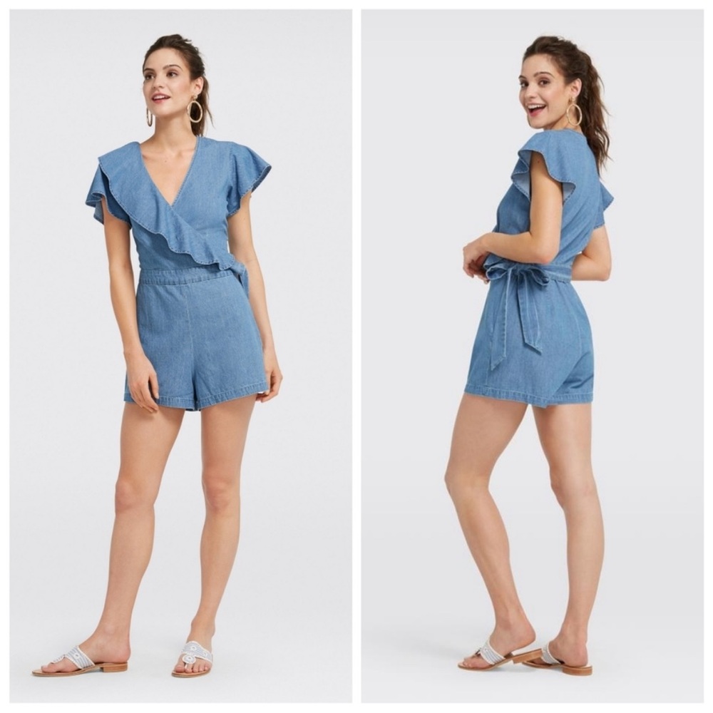 Draper James Chambray Flutter Romper - image 1